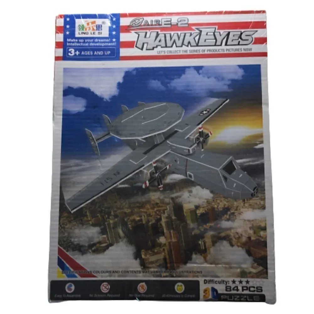 3D Puzzles CHB212 C2E Hawkeye Plane 3D Puzzle 84 Pieces #2295